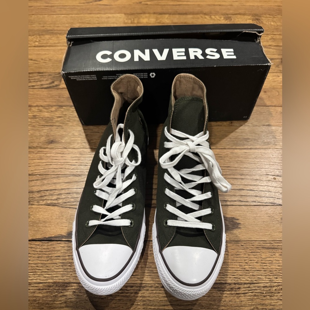Converse All Star Utility Green/Teak/White Mens 10 Women’s 12 - Picture 3 of 15